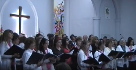 Coro de la congregación, de visita en Villa Ballester