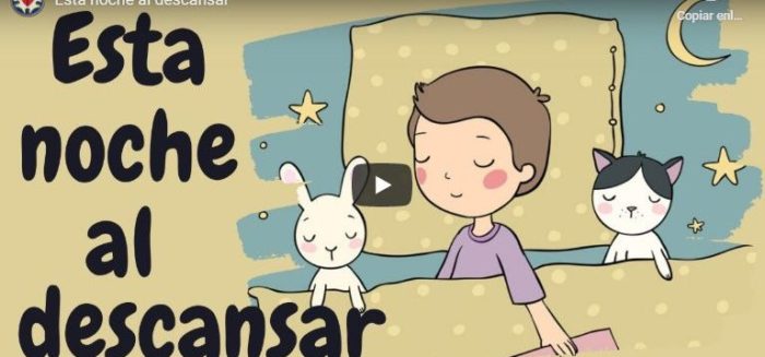 Esta noche al descansar. Canción para los niños.